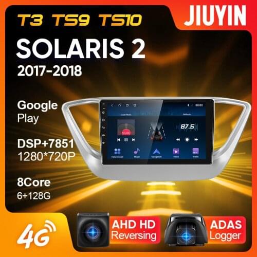 JIUYIN Type C Car Radio Multimedia Video Player Navigation GPS For Hyundai Solaris 2 2017 - 2018 Android No 2din 2 din dvd