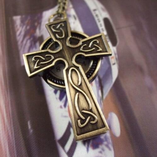 1pcs/lot cheap price hot wholesale ladies mens cross god cute bronze steampunk Pocket Watch Antique quartz clock vintage jewelry