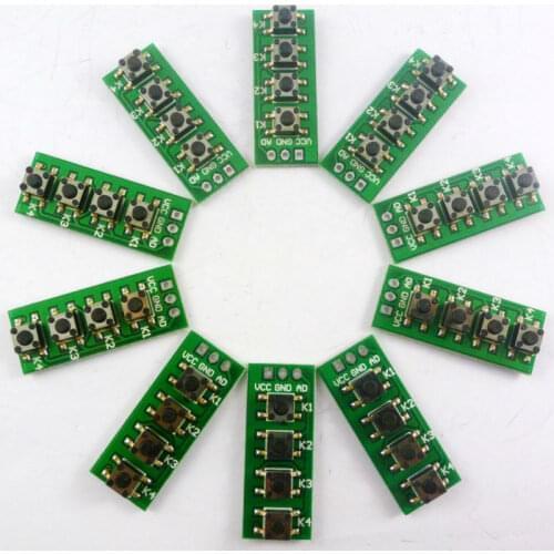 10PCS AD Keypad 4 Accessory board matrix buttons controlled ADC port keyboard
