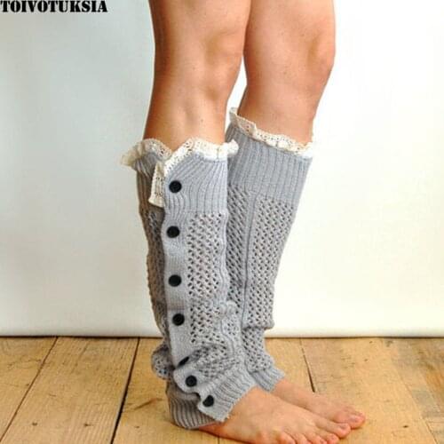 TOIVOTUKSIA Lace Leg Warmers for Women Boot Cuffs with Womens Lace Boot Socks