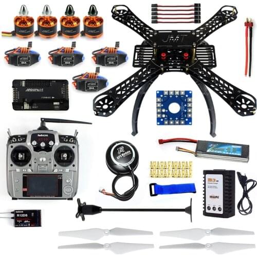 Full Set DIY RC Drone Quadrocopter X4M380L Frame Kit APM2.8 GPS with AT10 Transmisster Receiver 11.1V 3300Mah 25C Battery