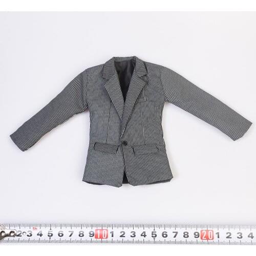 1/6 Scale Male Figure Tony Suit Black White Stripes Model Clothes For 12 Inches Action Figure Body Doll DIY Accessories TYM098