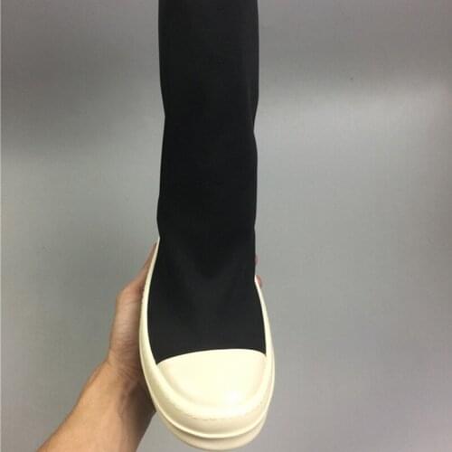 2020 Men Sock Shoes Ankle Boots Luxury Trainers Lovers Runway Slim Stretch Boots Casual Flats Shoes Black Sneakers Plus Size