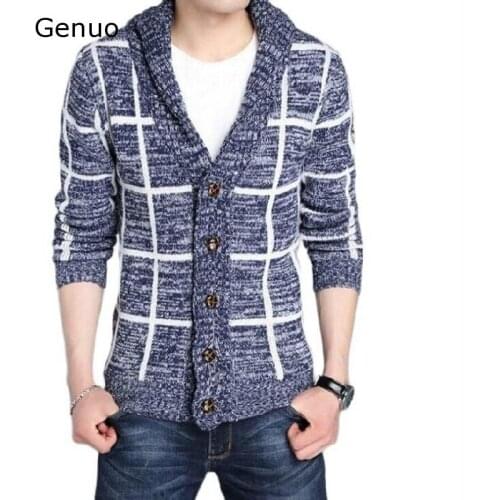 2020 Men Winter Warm Sweatercoat Cardigan Autumn Winter Cardigan Men V Neck Sweatercoat Men Cardigans Slim Cashmere Sweaters