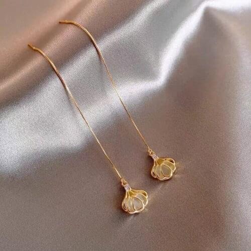 2021 New Tassel Earrings for Women Ear Line Fashion Shell Earring Simplicity Dangle Earrings Female Trendy Jewelry Drop Earrings