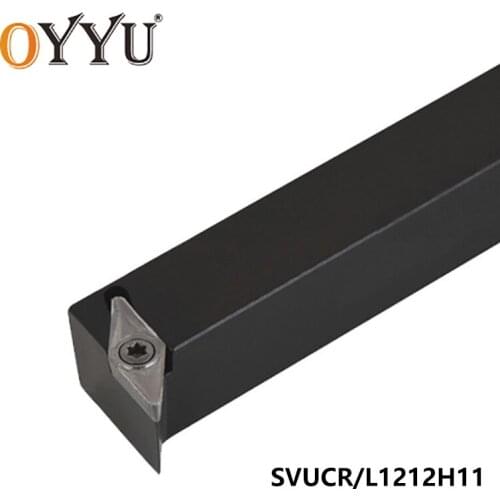 OYYU SVUCR1212H11 SVUCR SVUCR1212 12mm Turning Tool Holder SVUCL1212H11 Carbide Inserts Tungsten VCMT1100204 CNC Mini Lathe Tool