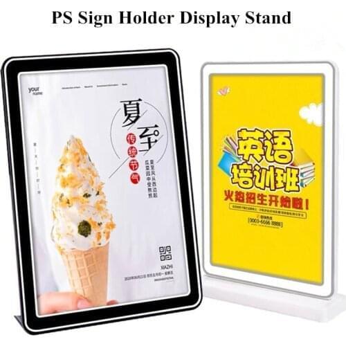 A4 Plastic Table Menu Sign Holder Display Stand Desktop Paper Card Poster Photo Picture Holder Frame