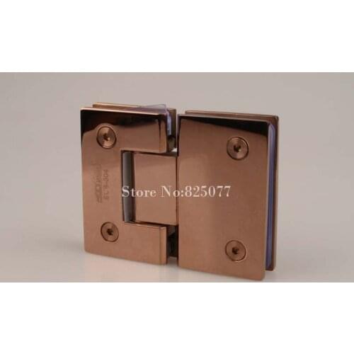 Rose Gold 180 Degree Hinge Open 304 Stainless Steel Glass Shower Door Hinges For Home Bathroom Furniture Hardware HM155