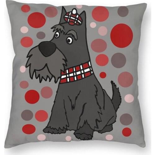 Scottish Terrier Scottie Dog Art Cushion Covers Sofa Home Decorative Square Throw Pillow Cover 40x40 Office Coussin Chaise