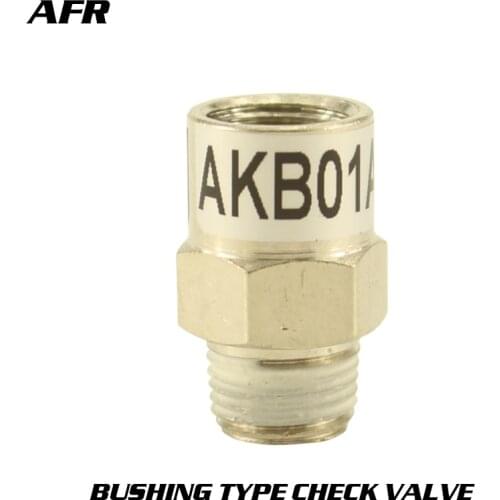 SMC type connector series AKB-01A-01S 1/8" AKB-02A-02S 1/4" AKB-03A-03S 3/8" Bushing type check valve type B AKB-04A-04S 1/2"