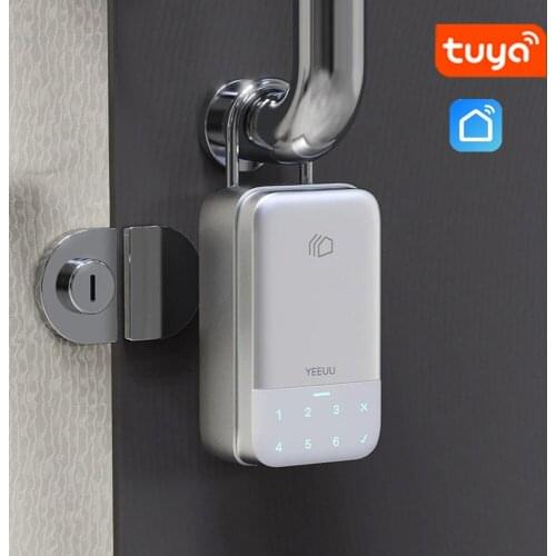 Smart Key Box Electronic Fingerprint Door Lock Bluetooth Tuya APP/Fingeprint/Password Key Storage Lock Box Weatherproof