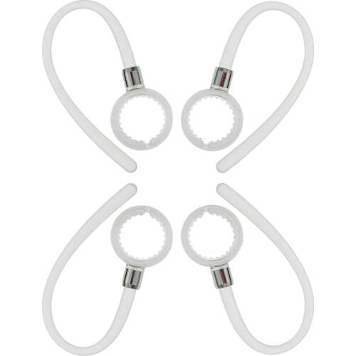 Earhooks for Motorola Elite Flip Wireless Bluetooth Headset Earclip HZ720 HX600 HX550 H19 H17,Clear White color 4pcs/set