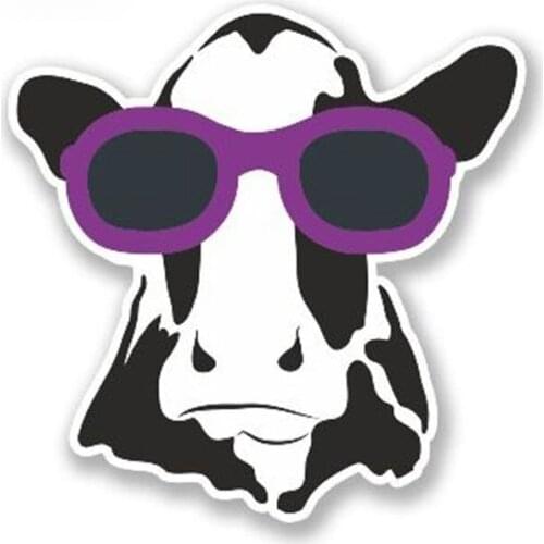 13cm*12cm Car Sticker Cool Cow Head Decal Funny Car Styling Cartoon Animal Vinyl Graphic Waterproof Stickers