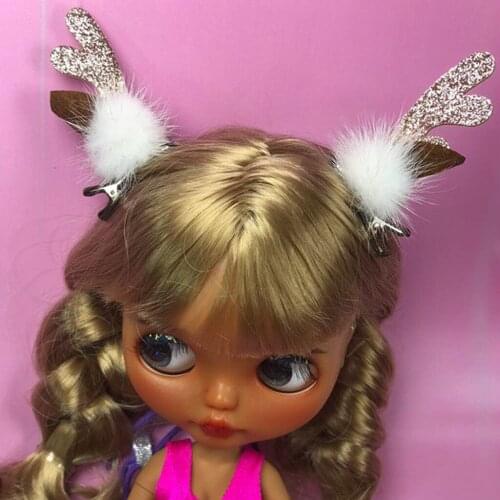 1 Pair Lovely Ears Shape Hair Clip for 1/6 Blythe Dolls Accs X-mas Birthday Gifts