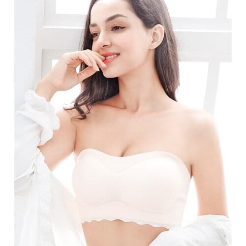Strapless bras for women push up wedding brassiere girl tube top bh plus size M-7XL bralette sexy seamless lingerie summer tube