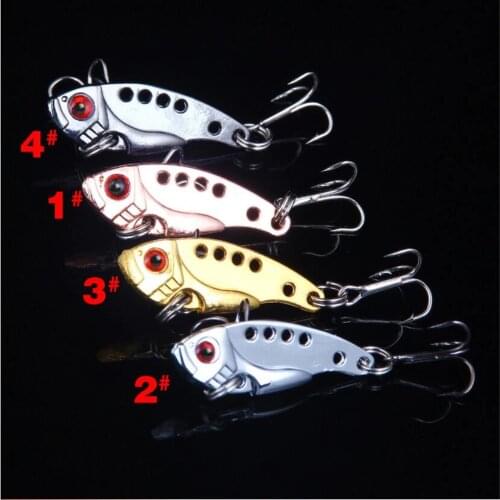 1Pcs/lot 3.5cm 3.5g Metal VIB Lures 3D Eyes vivid Vibrations Spoon Lure Fishing bait Bass Artificial Hard Bait Cicada lure