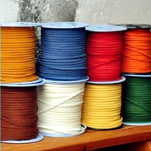 100yards /roll Suede Leather String Leather Ribbon Cords Hide Rope String for Crafts Bracelet necklace DIY you pick color