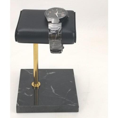 2 Pack Marble & PU Watch Display Stand Bracelets Bangles Holder for Showcase