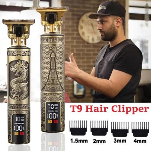 2020 USB 0mm T9 Hair Clipper Professional Baldheaded Electric hair Cordless Shaver Trimmer Men Barber Hair Cutting Machine
