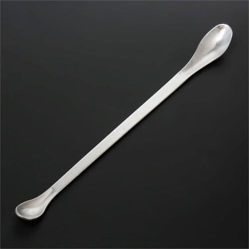 22cm Dual Headed Stainless Steel Reagent Sampling Spoon Mixer for Lab drop Shipping