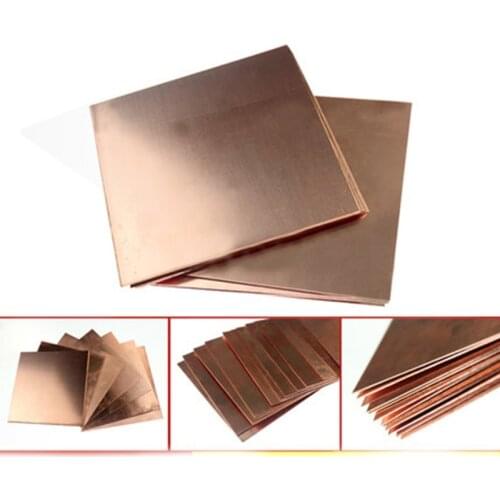 99.9% Copper Sheet Plate Handmade material Pure Copper Tablets DIY Material for Industry Mould or Metal Art Thickness 0.5/0.8mm