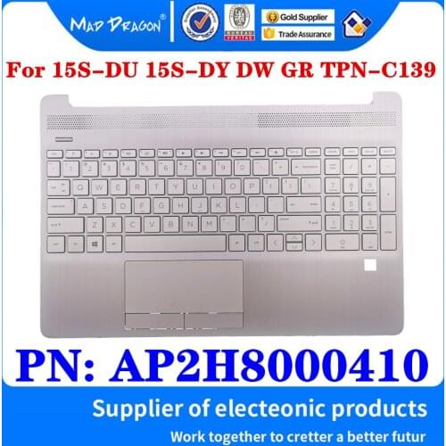 AP2H8000410 For HP 15s-dy 15s-du 15-CS 15-DW 15-DR TPN-C139 Palmrest Upper Cover Case With US W/N Backlight Keyboard Touchpad