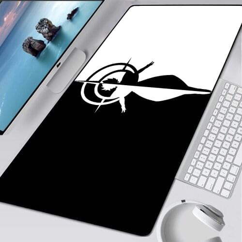 Large Black White Mouse Pad Simple XXL Rubber Computer Gamer Gaming Mousepad Big Lock Edge Keyboard Pad Rubber Laptop Desk Mats