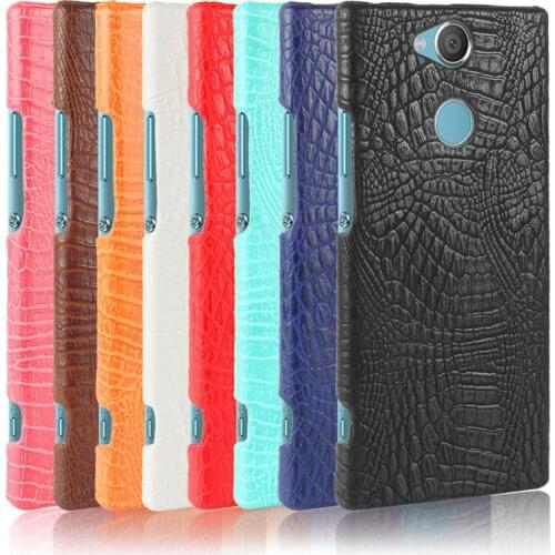 For Sony Xperia XA2 Ultra Case Crocodile Grain Hard PC+PU Leather Surface Back Cover Hard Case for Sony Xperia XA2 Ultra