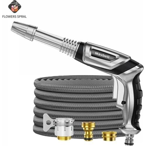 16ft-125ft New Elastic Garden Hose Retractable Stretch Car Wash Hose Can Be Extended For High Pressure Car Wash Hose Water Gun