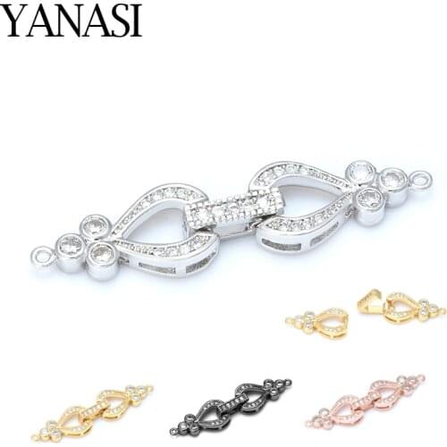 Clasps DIY Jewelry Woman Pearl Bracelets Necklaces Making Findings Copper Connector Clasps Accessories Wholesale
