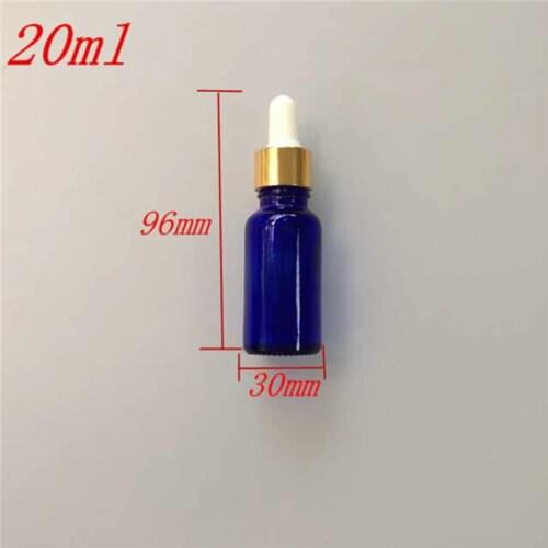 10 pcs 30x96 mm Plastic Head Dropper Dark Blue Bottles DIY 20 ml Empty Essential Oil Perfume Glass Bottles