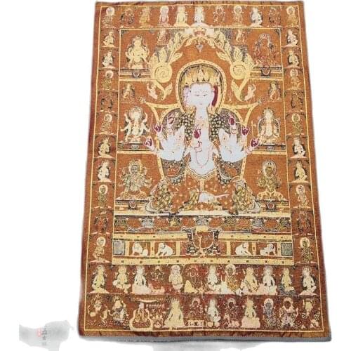 Collection of Nepalese Thangka figures Bodhisattva embroidered tapestry painting silk