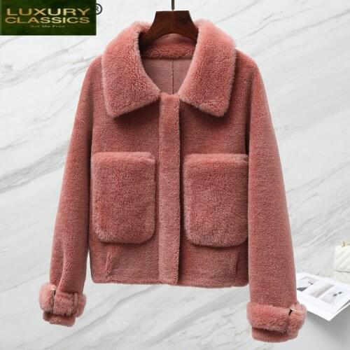 Fur Coat Female Real Vintage Winter Jacket Women Clothes 2021 Korean Elegant Ladies Wool Coats Cashmere Jacket DVN19C1901