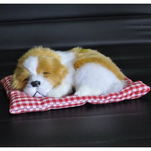 Lovely Baby Animal Doll Plush Sleeping Dogs Stuffed Toys with Sound Kids Kawaii Christmas Birthday New Year Gift For Children