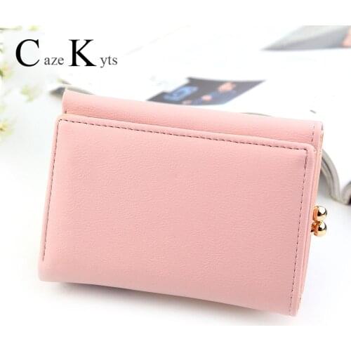 New Short wallet ladies small wallet Korean version coin purse multi-card bit tri-fold wallet women personalized purses
