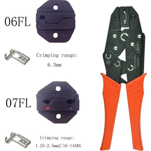 Ratchet Crimping Tool for flag female terminals 1.25-6.3mm2 Crimping pliers crimper hand tools wholesale