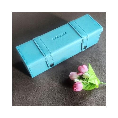 PU leather Stationery Storage Box Desktop Portable Fashion Pencil Case Literary Pen Container Creative stationery holder
