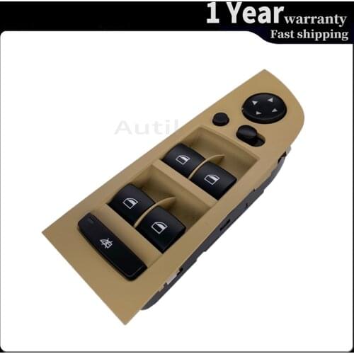 Window Control Switch, High match with beige panel, Driver Regulator Outside Mirror Button For BMW E90 E91 325i 328 330i 335i M3