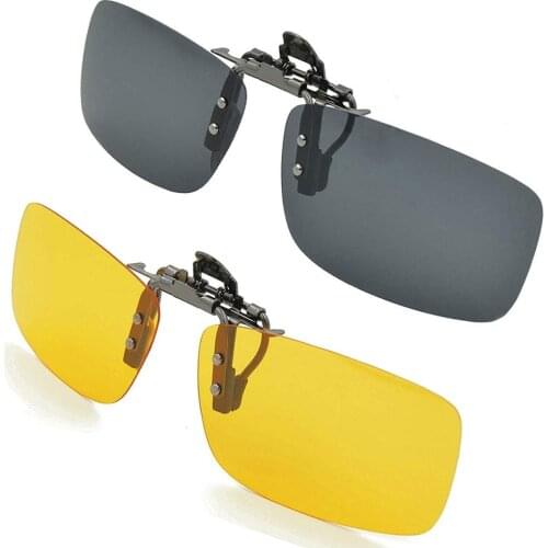Drop shipping Flip Up Wholesales Clip-on Sunglasses Unisex Polarized Frameless Lens
