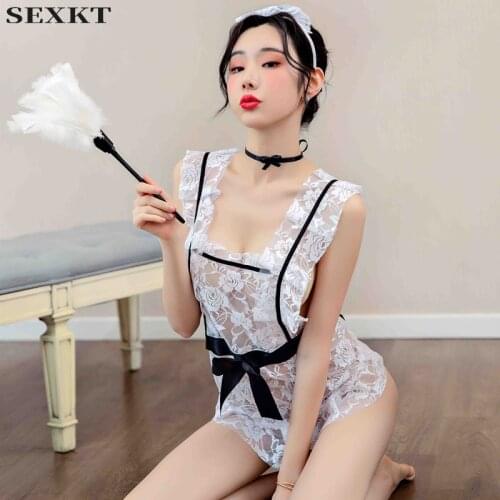 Sexy Lingerie Sexy Seduction Suit Cute Maid Maid Costume Uniform Apron Pajamas