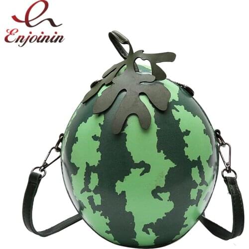 Especially Cute Personality Watermelon Shape Messenger Bag Fashion Ladies Shoulder Bag Ladies Cute Side Bag Cossbody Bag
