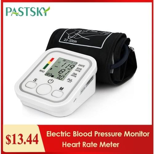 Electric Blood Pressure Monitor Tonometer Medical Equipment Arm Apparatus for Measuring Pressure Heart Beat Meter Machine