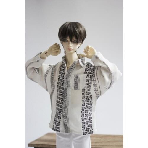 [wamami] White Black Stripe Bat Sleeve Shirt 1/3 1/4 SD17 BJD Dolls