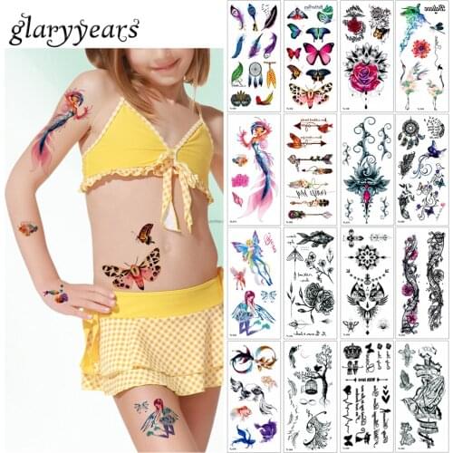 Glaryyears 3 Pieces/set Cartoon Body Tattoo Flower Sticker Beauty Women Jewelry Makeup Temporary Tattoo Body Decal Summer WST-TL