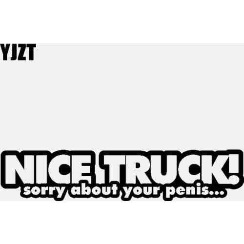 YJZT 14.2CM*3.1CM NICE TRUCK ! sorry about your Car Sticker Turbo Diesel Vinyl Decal Black/Silver C3-1057