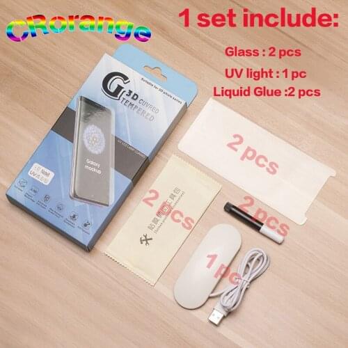2pcs Full Liquid Glue Screen Protector For Samsung Note 8 UV For Galaxy S8 S9 Plus Tempered Glass For Samsung Note 9 S10e S10P