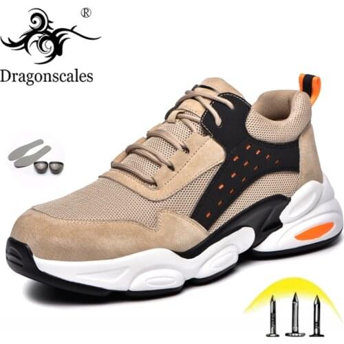 Safety Work Shoes Construction Men Outdoor Steel Toe Cap Puncture Proof High Quality Lightweight Indestructible Men Safety Boots