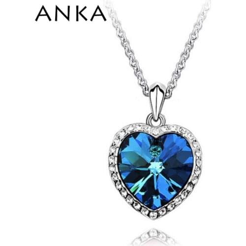 ANKA Heart Crystal necklace high quality 100 years for women Gift crystal rhinestone jewelry 100% Crystals from Austria #90029