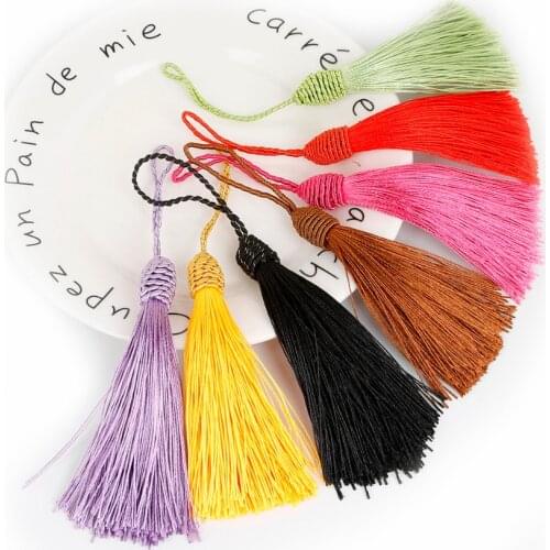 10pcs 15cm Silk Tassel Fringe Key Tassel Sewing Bang Tassels Trim for Silk Tassels DIY Embellishment Curtain Accessories Parts