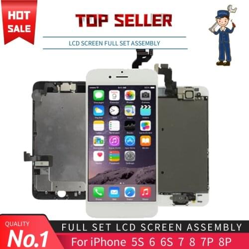 100% Tested For iPhone 7 8 6 6S Plus 5S Complete Assembly Touch Screen LCD Replacement Full Set LCD Display Digitizer Assembly